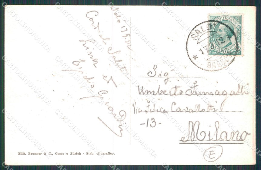 Brescia Salò Lungolago Barca cartolina QT4737 – retro