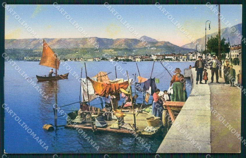 Brescia Salò Lago di Garda Lavandaie cartolina QT4738 – fronte