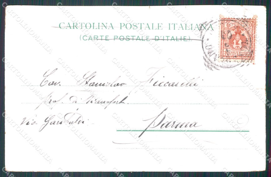 Brescia Maderno Piazza Vittorio Emanuele PIEGA cartolina QT4740 – retro