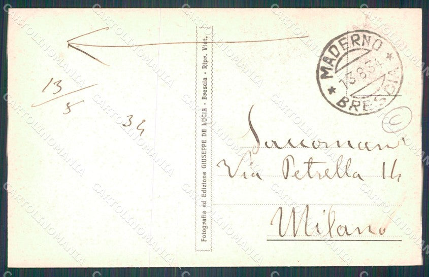 Brescia Maderno Lago di Garda cartolina QT4746 – retro