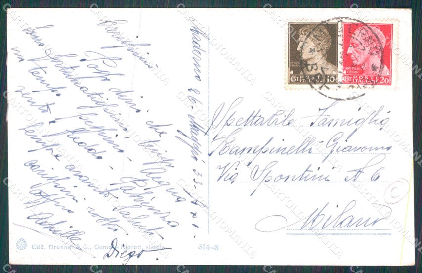 Brescia Maderno Lago di Garda cartolina QT4747 – retro
