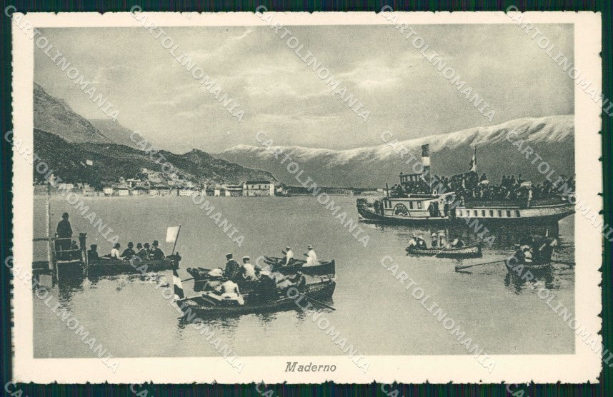 Brescia Maderno Battello Barche Lago di Garda cartolina QT4748 – fronte