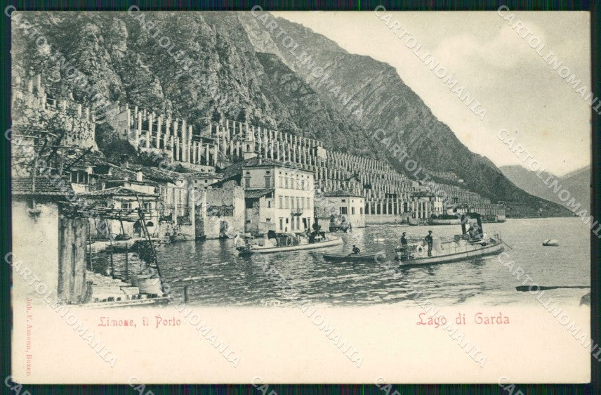 Brescia Limone Porto Lago Garda Barche cartolina QT4762 – fronte