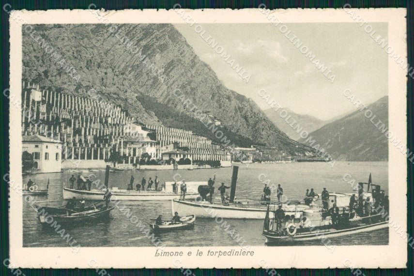 Brescia Limone Torpediniere Lago di Garda STRAPPINO cartolina QT4763 – fronte