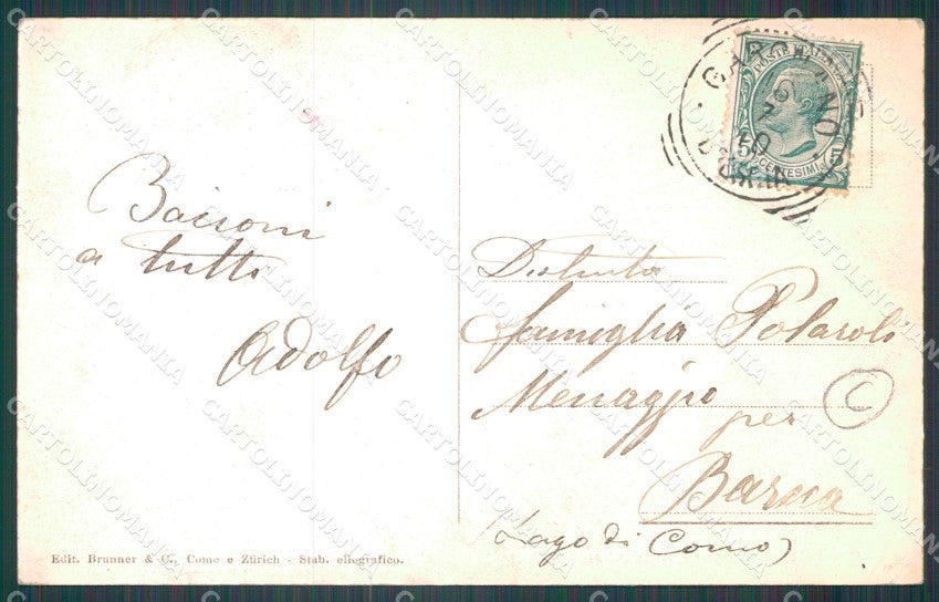 Brescia Gargnano Lago di Garda PIEGHINA cartolina QT4765 – retro