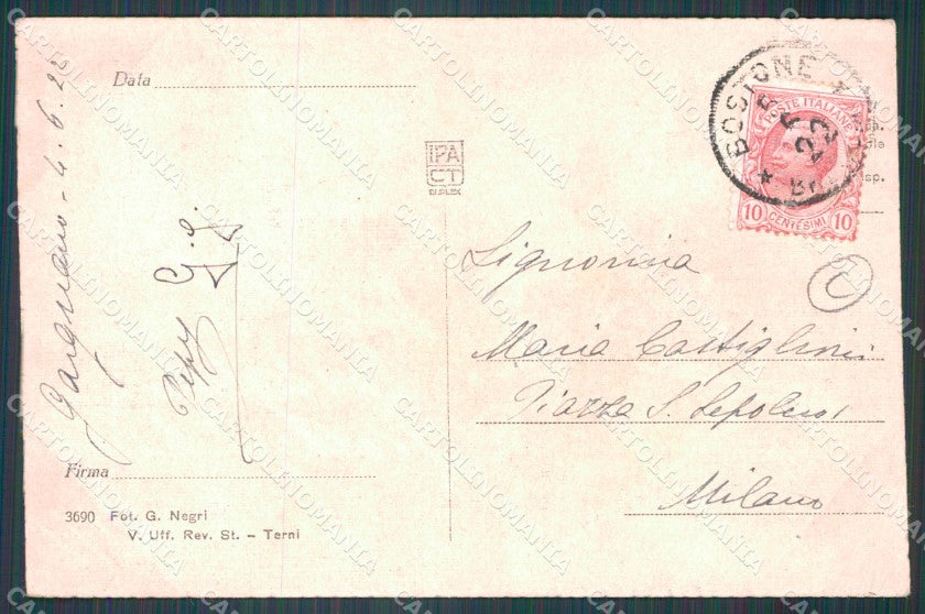 Brescia Gargnano Lago di Garda Battello RIFILATA cartolina QT4768 – retro