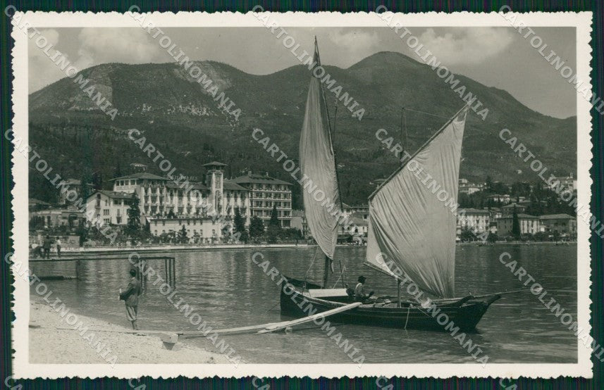 Brescia Gardone Riviera Barca Foto cartolina QT4772 – fronte