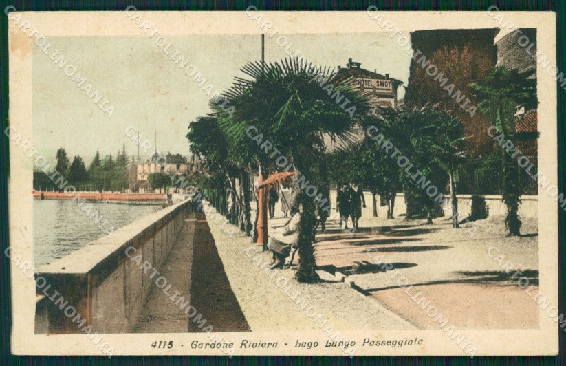 Brescia Gardone Riviera Lago di Garda PIEGHINA cartolina QT4777 – fronte