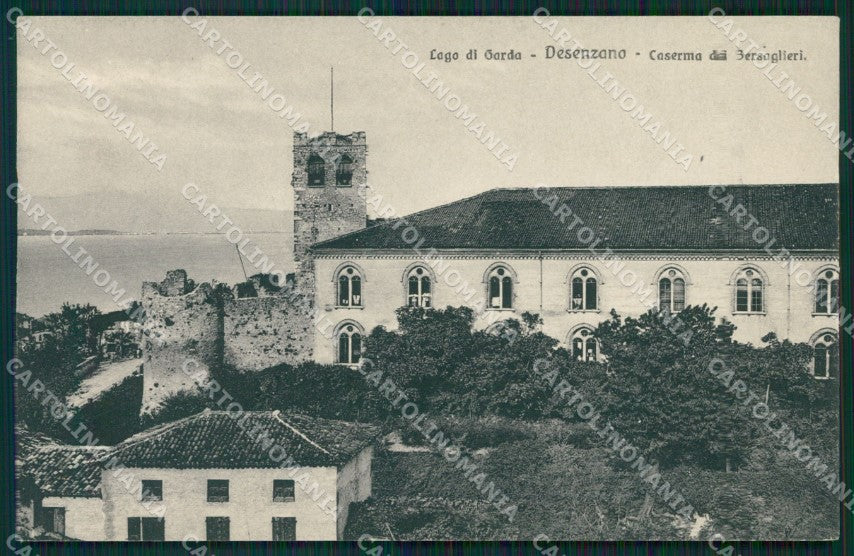 Brescia Desenzano Lago di Garda Caserma Bersaglieri cartolina QT4779 – fronte