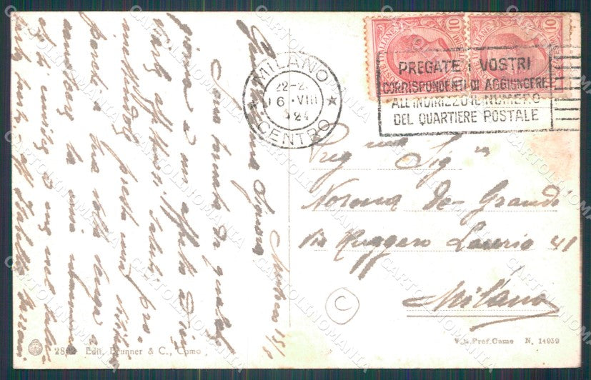 Brescia Desenzano Lago di Garda Battello RIFILATA cartolina QT4780 – retro