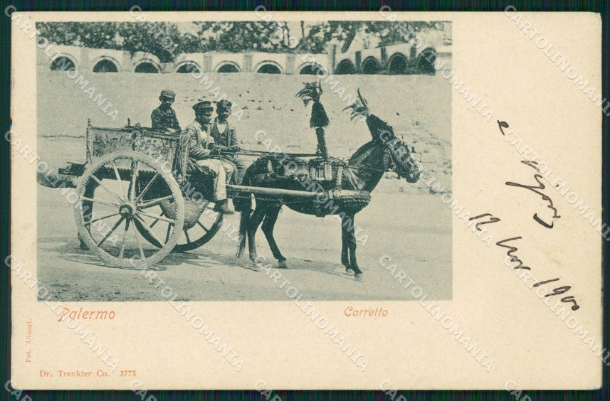 Palermo città Carretto cartolina QT4799 – fronte