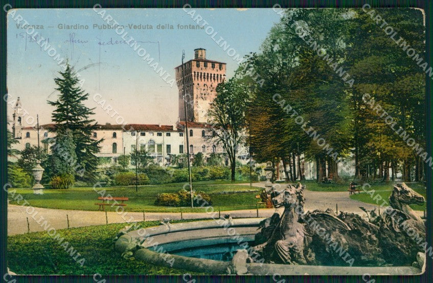 Vicenza città Giardino Pubblico cartolina QT4802 – fronte