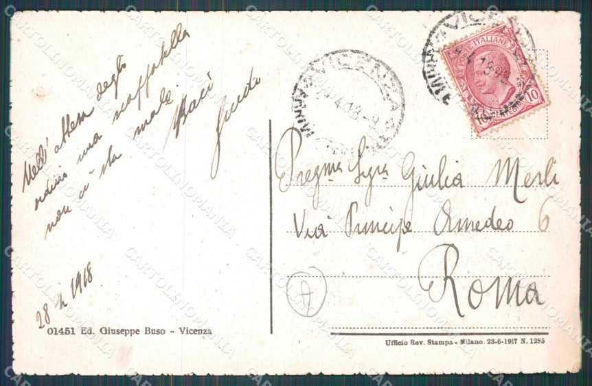 Vicenza città Piazza Signori cartolina QT4803 – retro