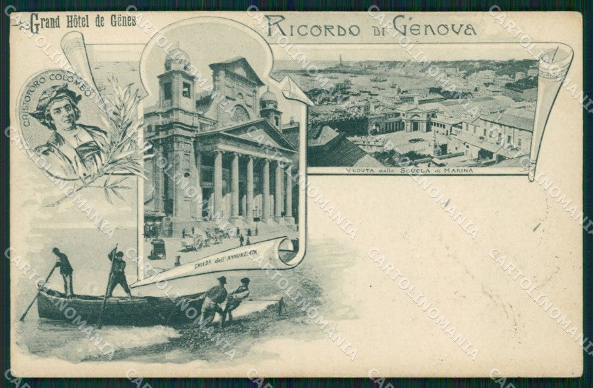 Genova città Cristoforo Colombo Scuola Marina cartolina QT4820 – fronte