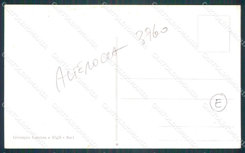 Bari città Monumento Niccolò Piccinni Alterocca 3960 Foto cartolina QT4850 – retro