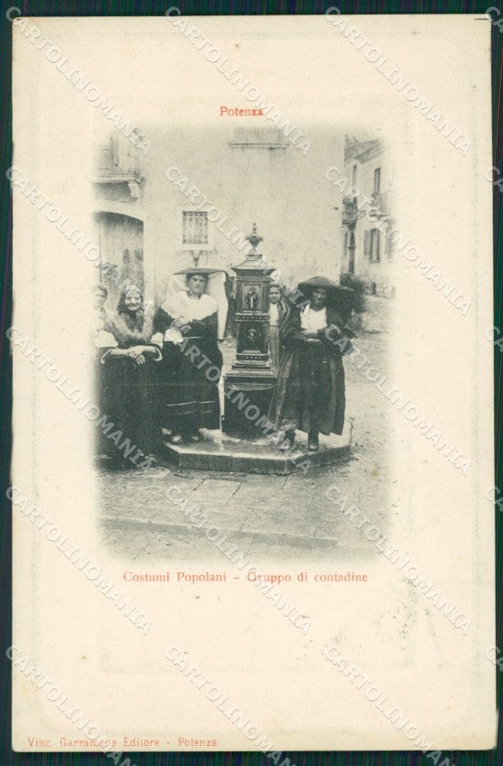 Potenza città costumi cartolina QT4870 – fronte
