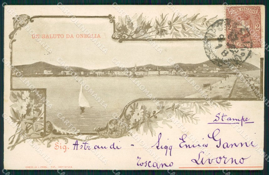 Imperia Oneglia Saluti da cartolina QT4873 – fronte