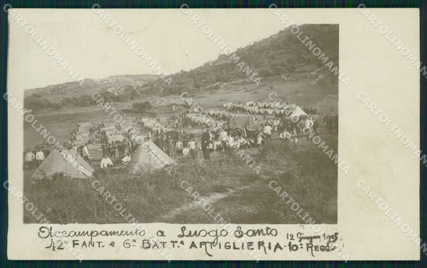 Sassari Luogosanto Fanteria Artiglieria Accampamento Foto cartolina QT4877 – fronte