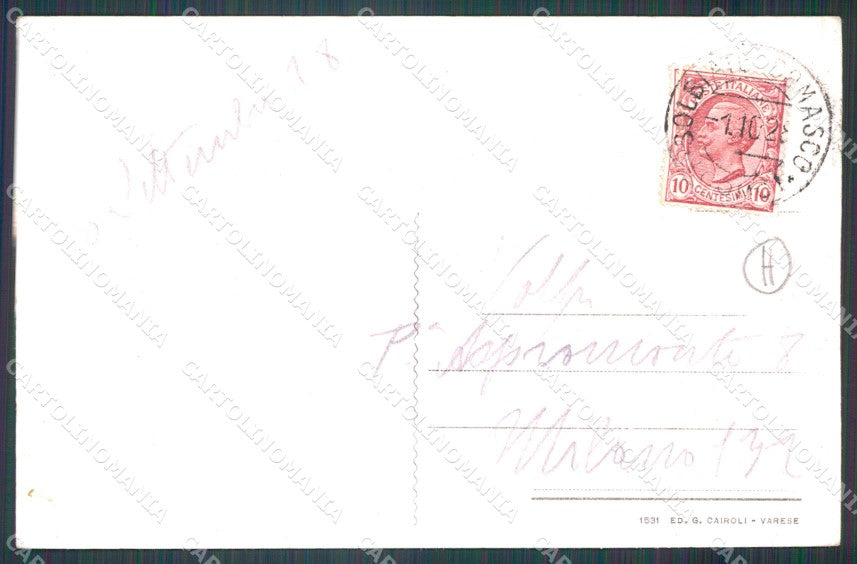Como Solbiate Comasco Villa della Porta Carretto cartolina QT4885 – retro