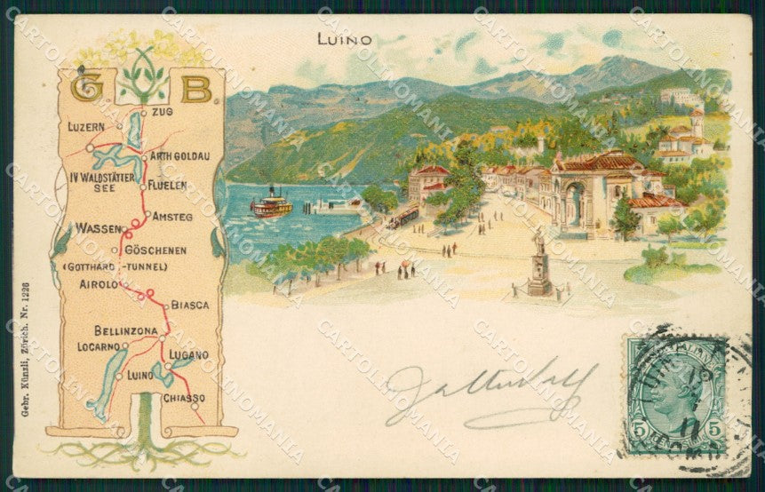 Varese Luino Gruss Kunzli 1226 cartolina QT4894 – fronte