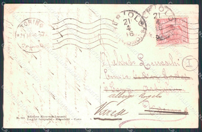 Como Solbiate Albiolo Via della Stazione cartolina QT4897 – retro