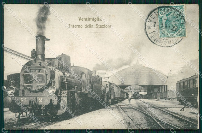 Imperia Ventimiglia Stazione Treno cartolina QT4917 – fronte