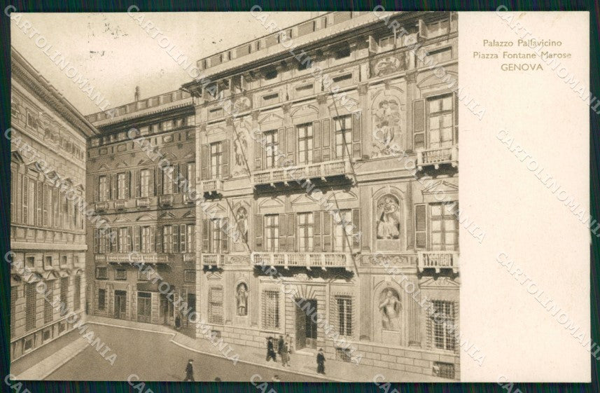 Genova città Palazzo Pallavicino cartolina QT4920 – fronte