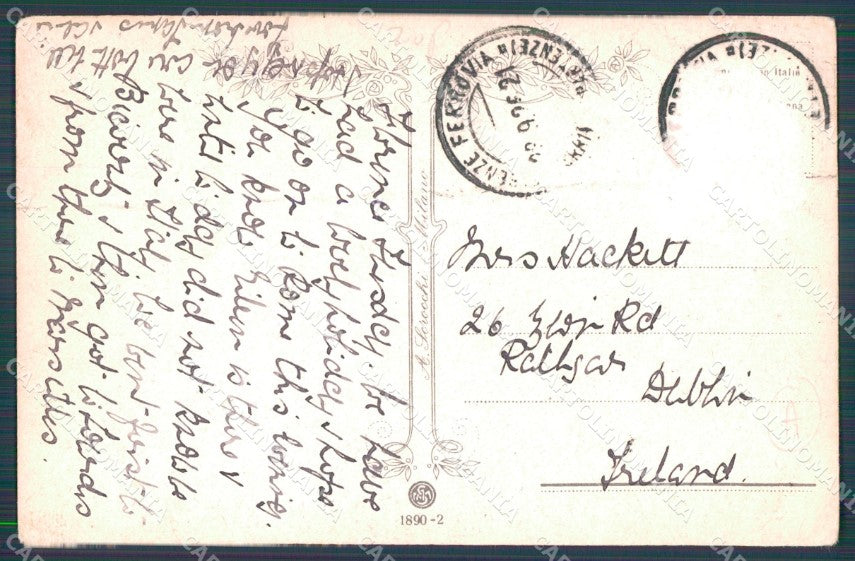 Firenze città PIEGHINA cartolina QT4964 – retro
