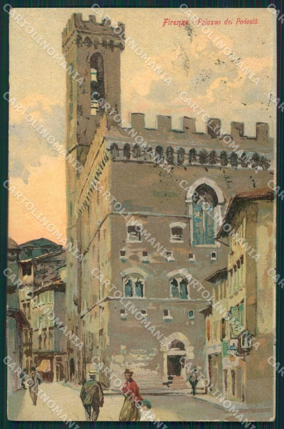 Firenze città Palazzo Podestà cartolina QT4967 – fronte