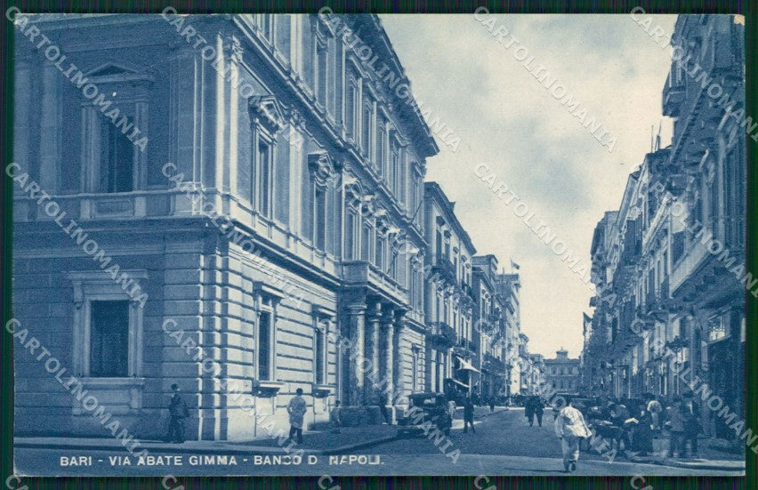 Bari città Via Abate Gimma PIEGA cartolina QT4976 – fronte