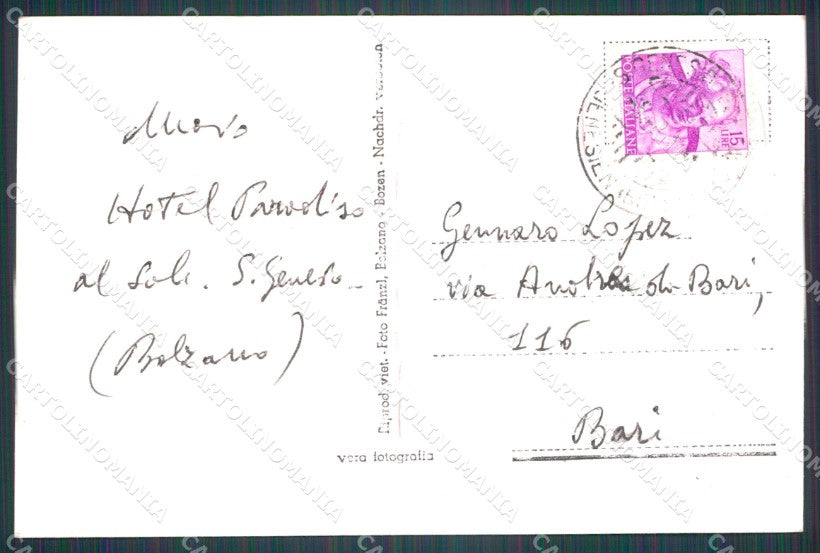 Bolzano San Genesio Foto cartolina QT5008 – retro