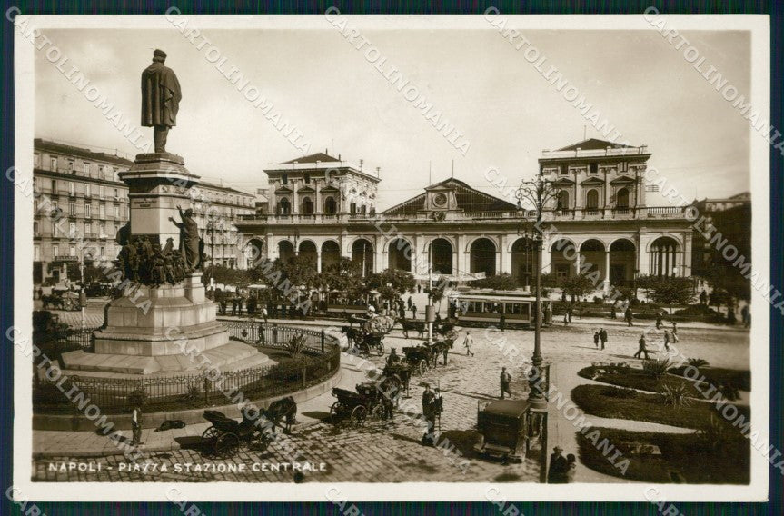 Napoli città Piazza Stazione Garibaldi Foto cartolina QT5010 – fronte