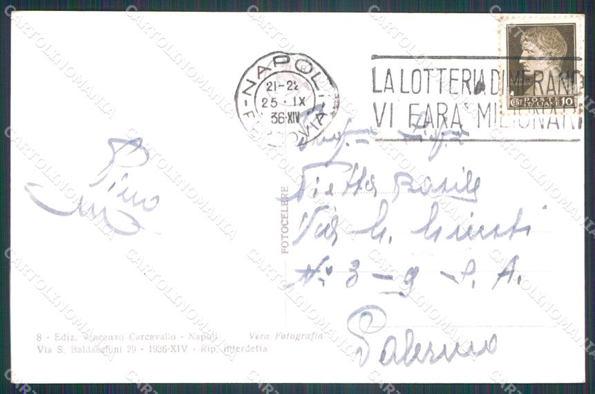 Napoli città Piazza Stazione Garibaldi Foto cartolina QT5010 – retro