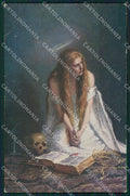 Vanitas Scheletro Skeleton Teschio Lady cartolina postcard QT5033 – fronte