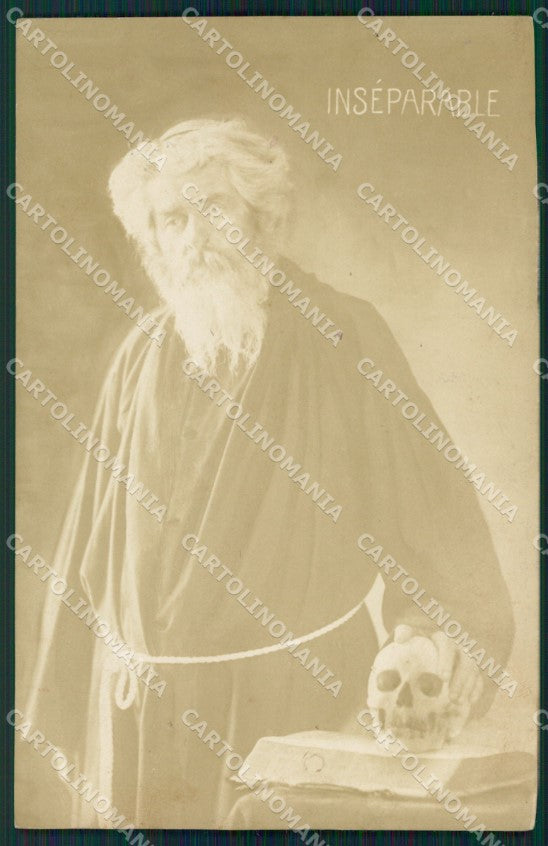 Vanitas Scheletro Skeleton Teschio Foto cartolina postcard QT5051 – fronte