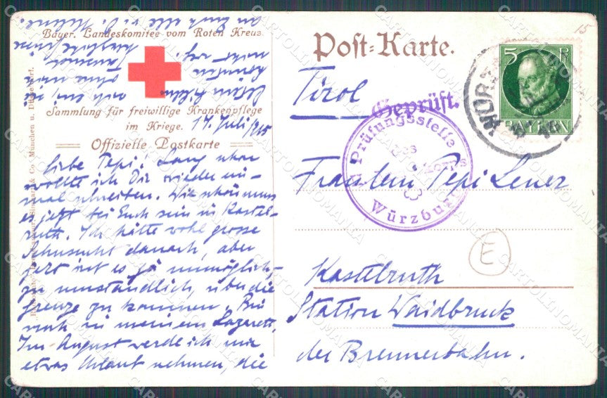 Reali Royalty Kaiser Croce Rossa Uniformi PIEGA cartolina postcard QT5058 – retro
