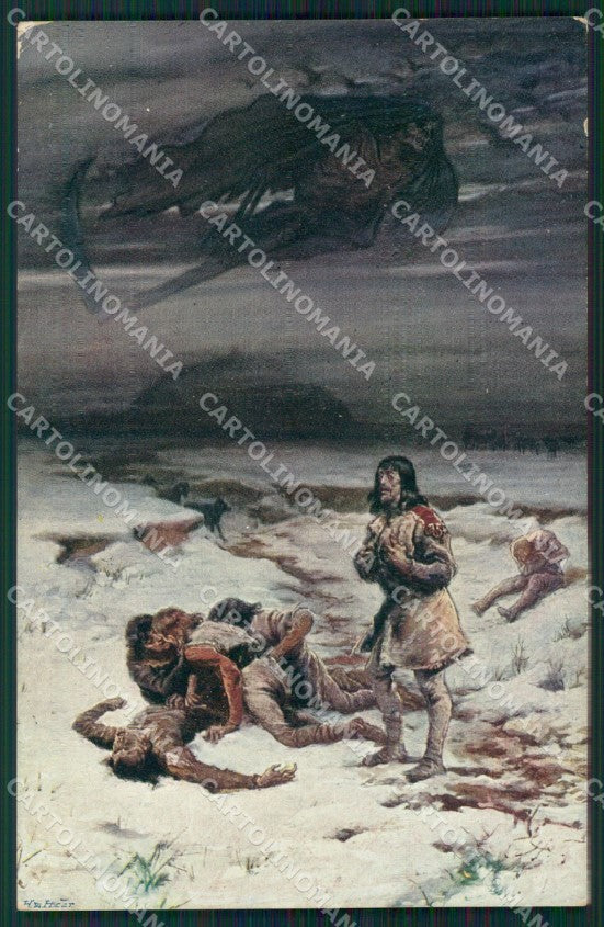 Repubblica Ceca Scheletro Skeleton Teschio cartolina postcard QT5065 – fronte
