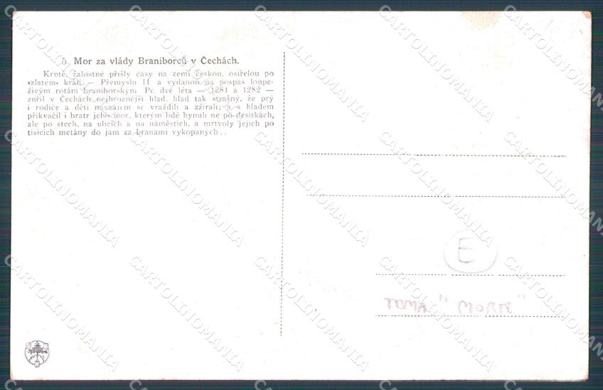 Repubblica Ceca Scheletro Skeleton Teschio cartolina postcard QT5065 – retro