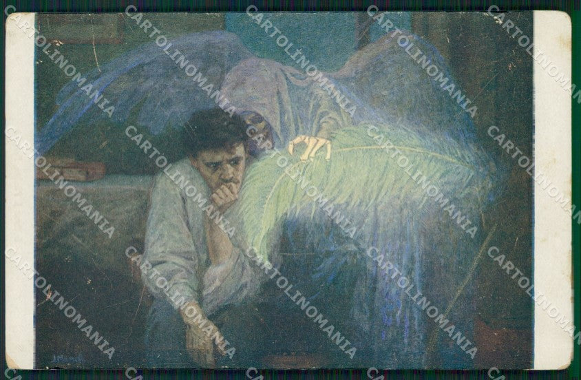 Scheletro Skeleton Teschio Joseph Mandl cartolina postcard QT5066 – fronte