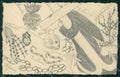 Scheletro Skeleton Teschio Disegnata a Mano cartolina postcard QT5068 – fronte