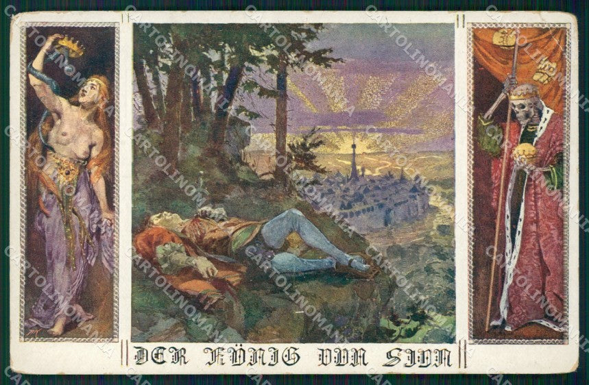 Scheletro Skeleton Teschio cartolina postcard QT5070 – fronte