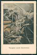 Treno Scheletro Skeleton Teschio cartolina postcard QT5103 – fronte