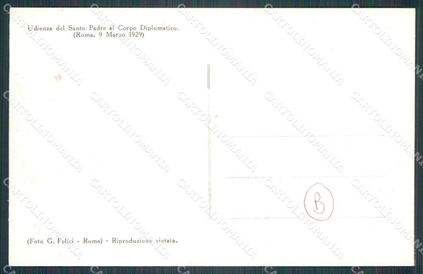 Vaticano Papa Pio XI Foto cartolina QT5133 – retro