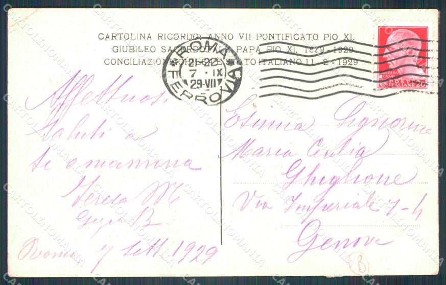 Vaticano Papa Pio XI cartolina QT5141 – retro
