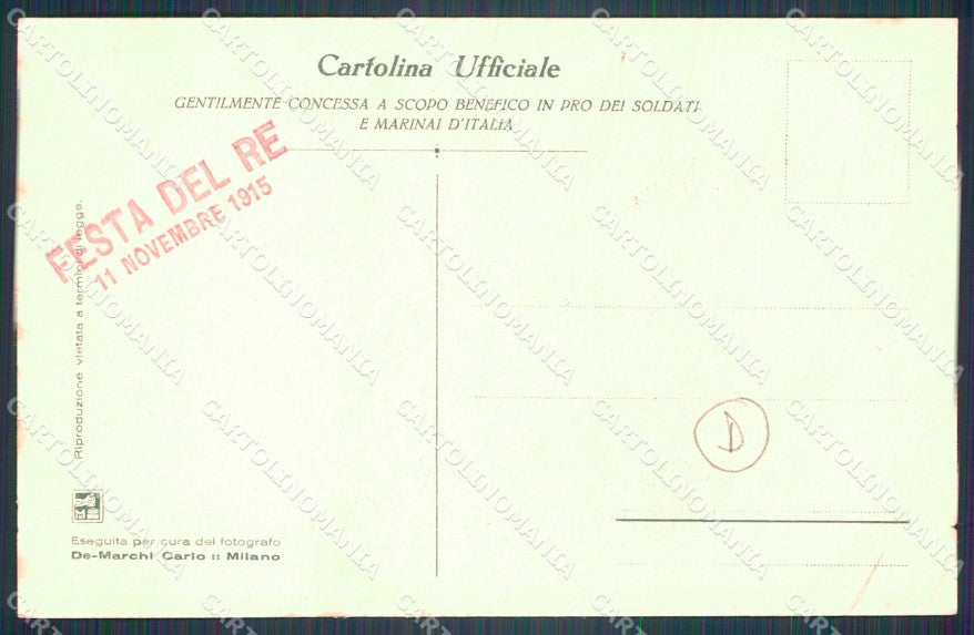 Reali Royalty Vittorio Emanuele III di Savoia Montenero cartolina QT5170 – retro