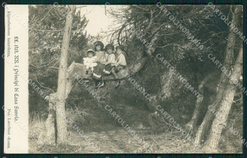 Reali Royalty Umberto II Mafalda Jolanda Giovanna Savoia Foto cartolina QT5176 – fronte