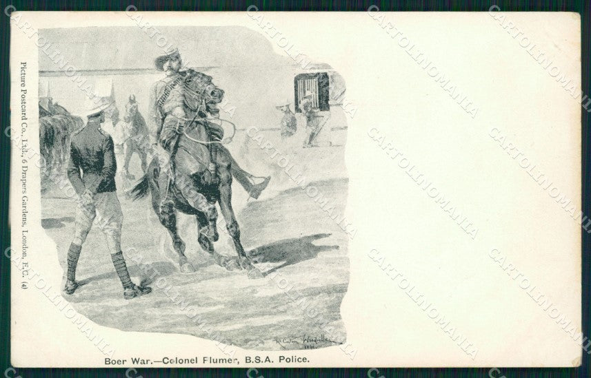 Anglo Boer War South Africa Colonel Plumer Woodville postcard cartolina QT5259 – fronte
