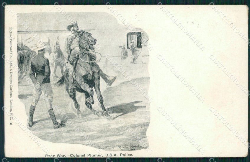 Anglo Boer War South Africa Colonel Plumer Woodville postcard cartolina QT5260 – fronte
