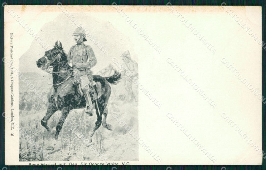 Anglo Boer War South Africa George White Woodville MACCHIA STAIN postcard QT5261 – fronte