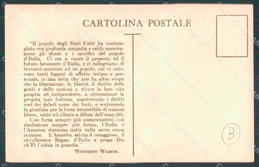 President Woodrow Wilson USA postcard cartolina QT5274 – retro